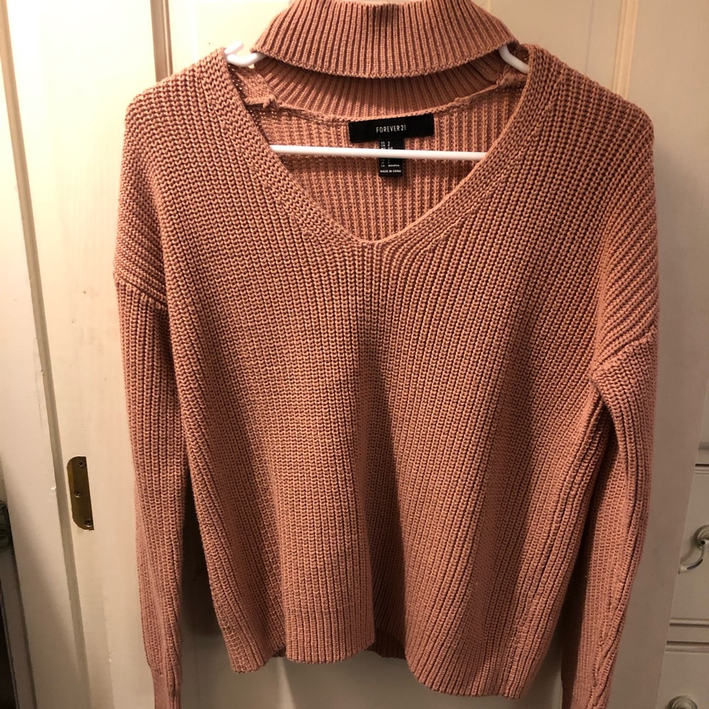 Coral sweater from Forever 21